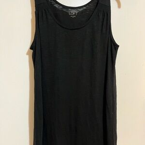 LOFT Ann Taylor Women's Black Sleeveless Lightweight See-Through Top